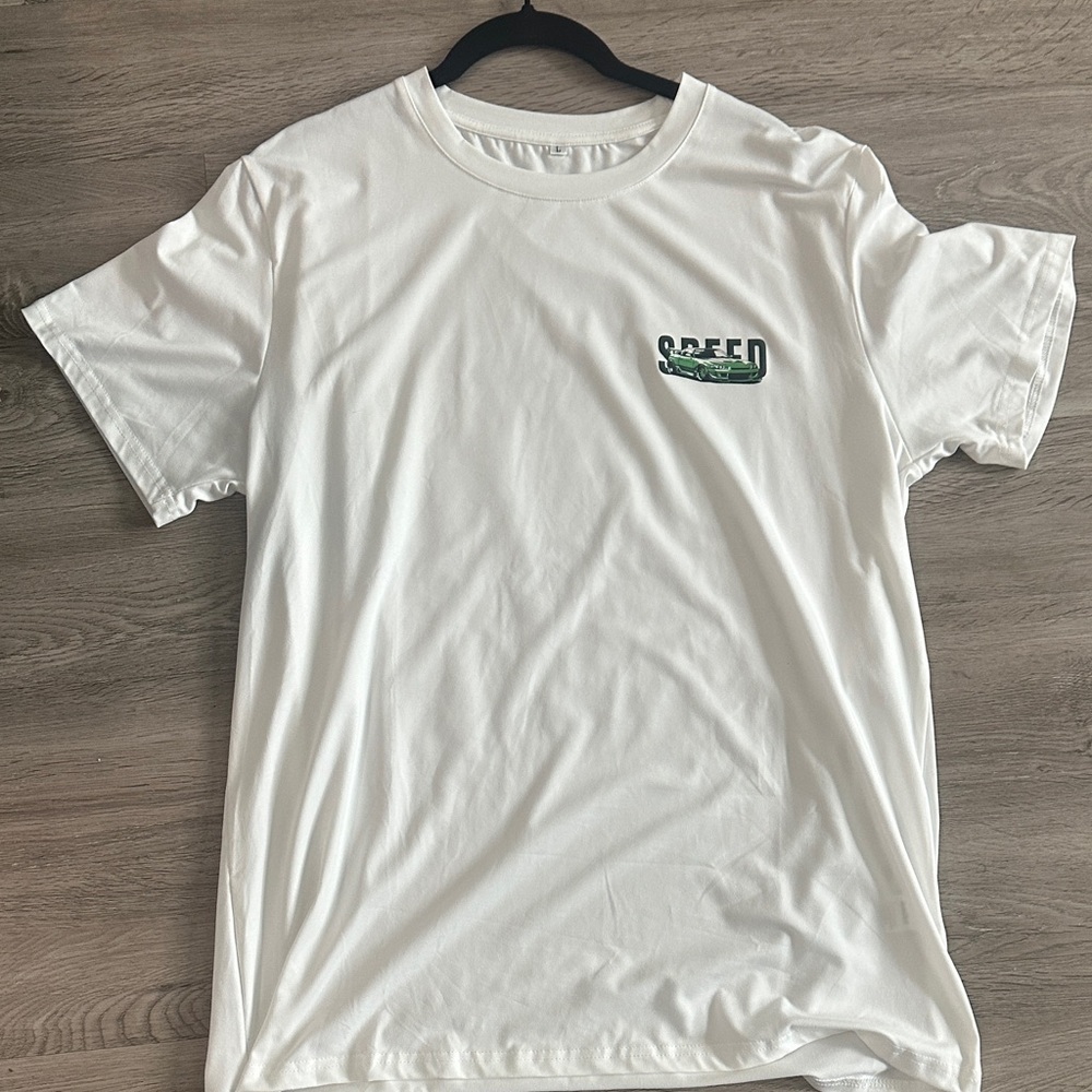 White Speed Graphic Men's T-Shirt